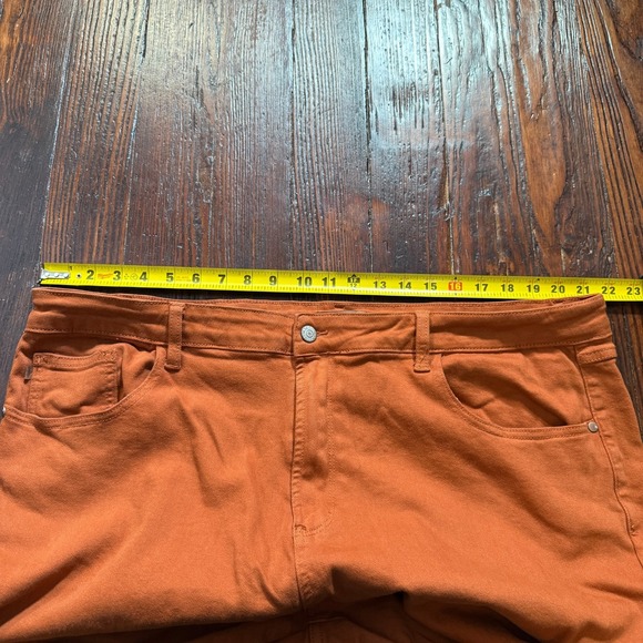 Judy Blue Jeans Women 24W Auburn Orange Garment Dyed Wide Leg Pants Boho - Picture 12 of 13